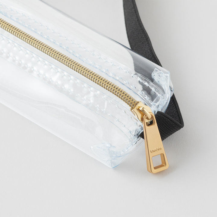 Midori Book Band Pen Case (B6-A5 Size) - Clear A — detail view