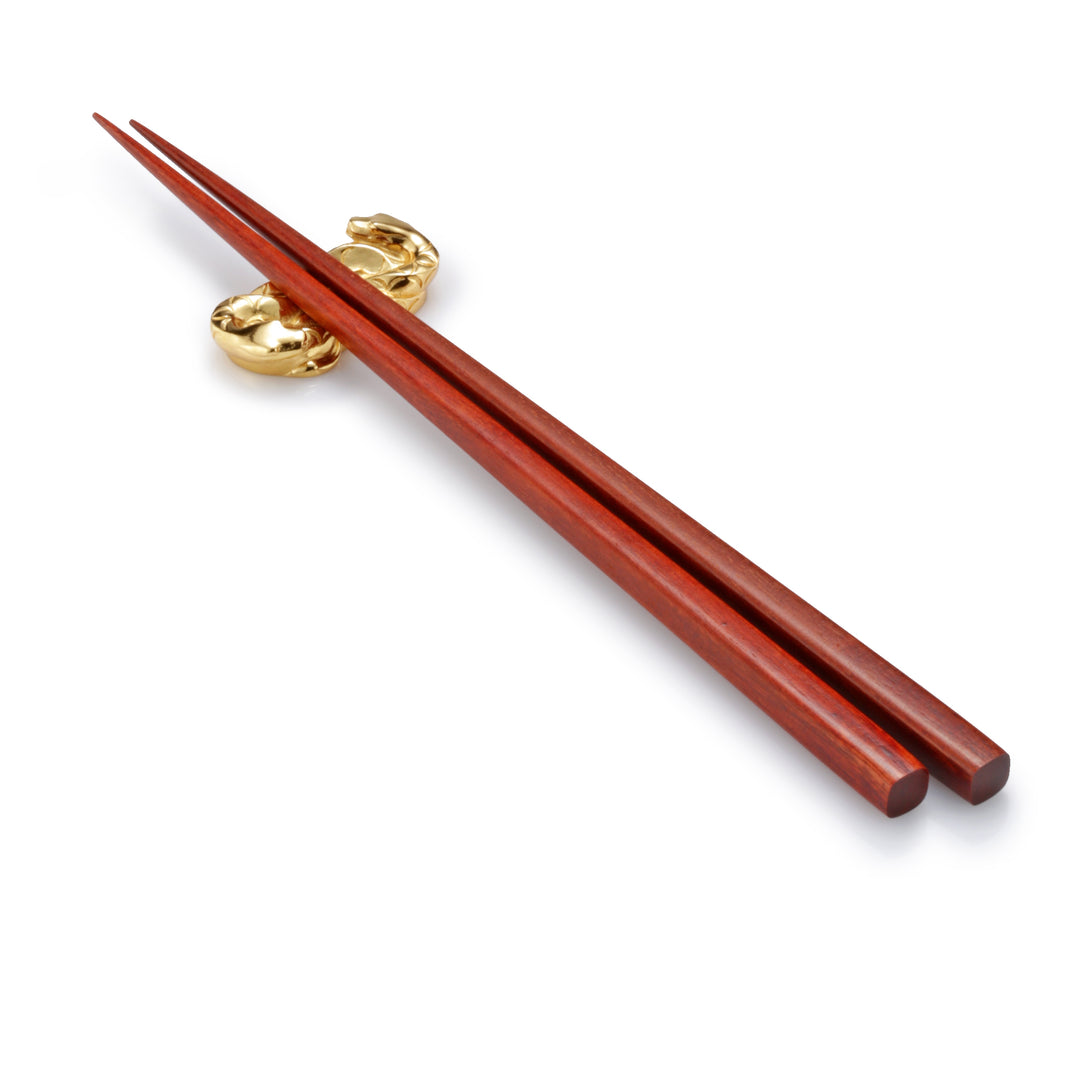 Royal Selangor Year of the Snake - Chopsticks and Rest — front view