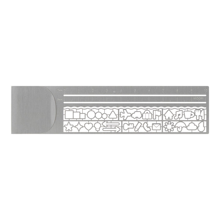 Midori Clip Ruler Silver A — detail view
