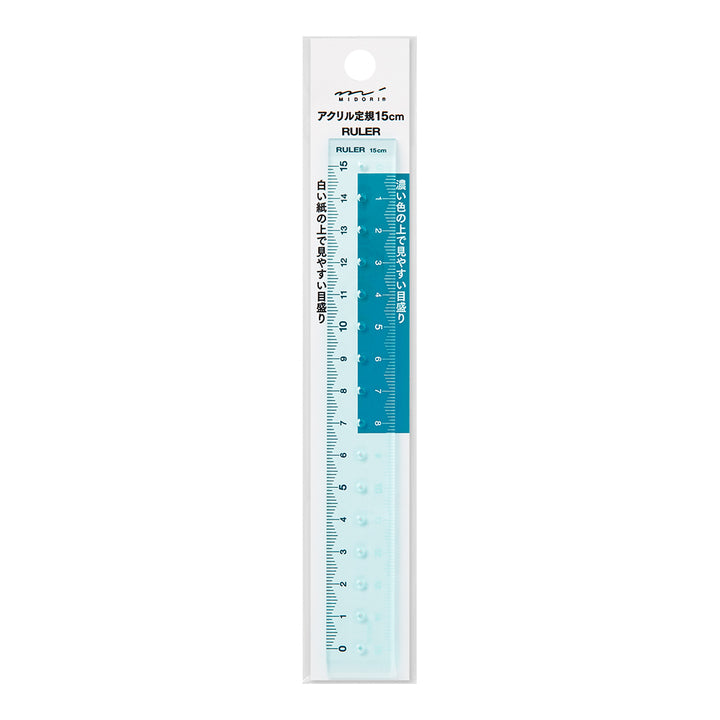 Midori Ruler (15cm) — detail view