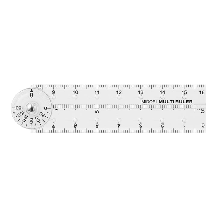 Midori Multi Ruler (16cm) — angle view