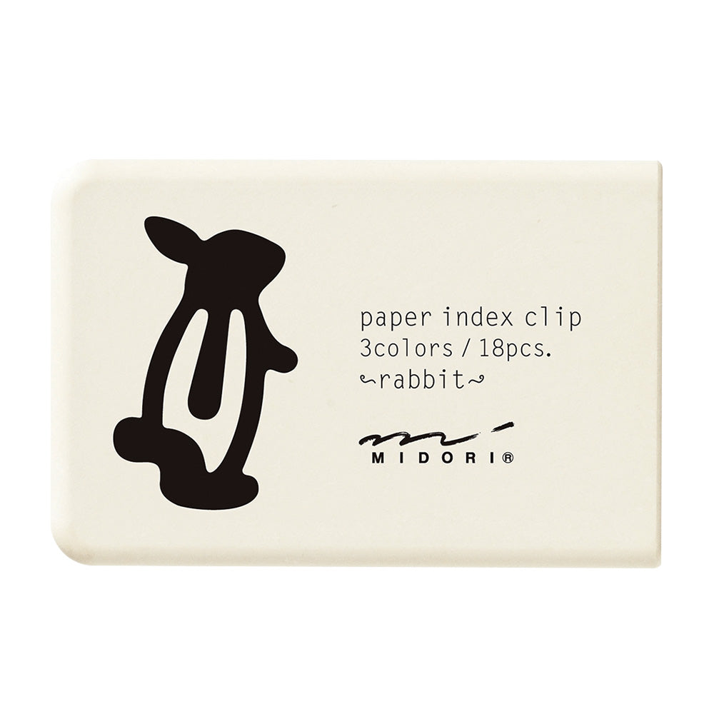 Midori Index Clips Rabbit — side view