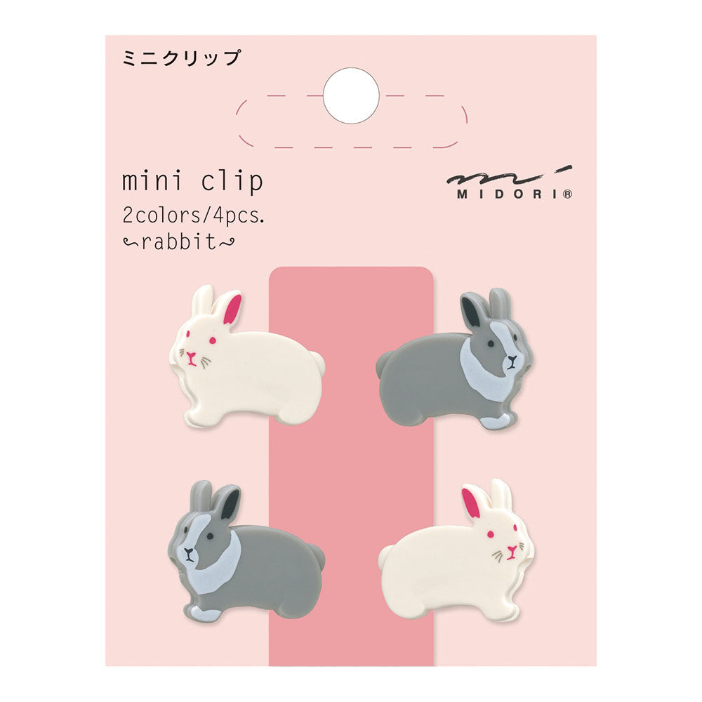 Midori Mini Clip Rabbit — front view