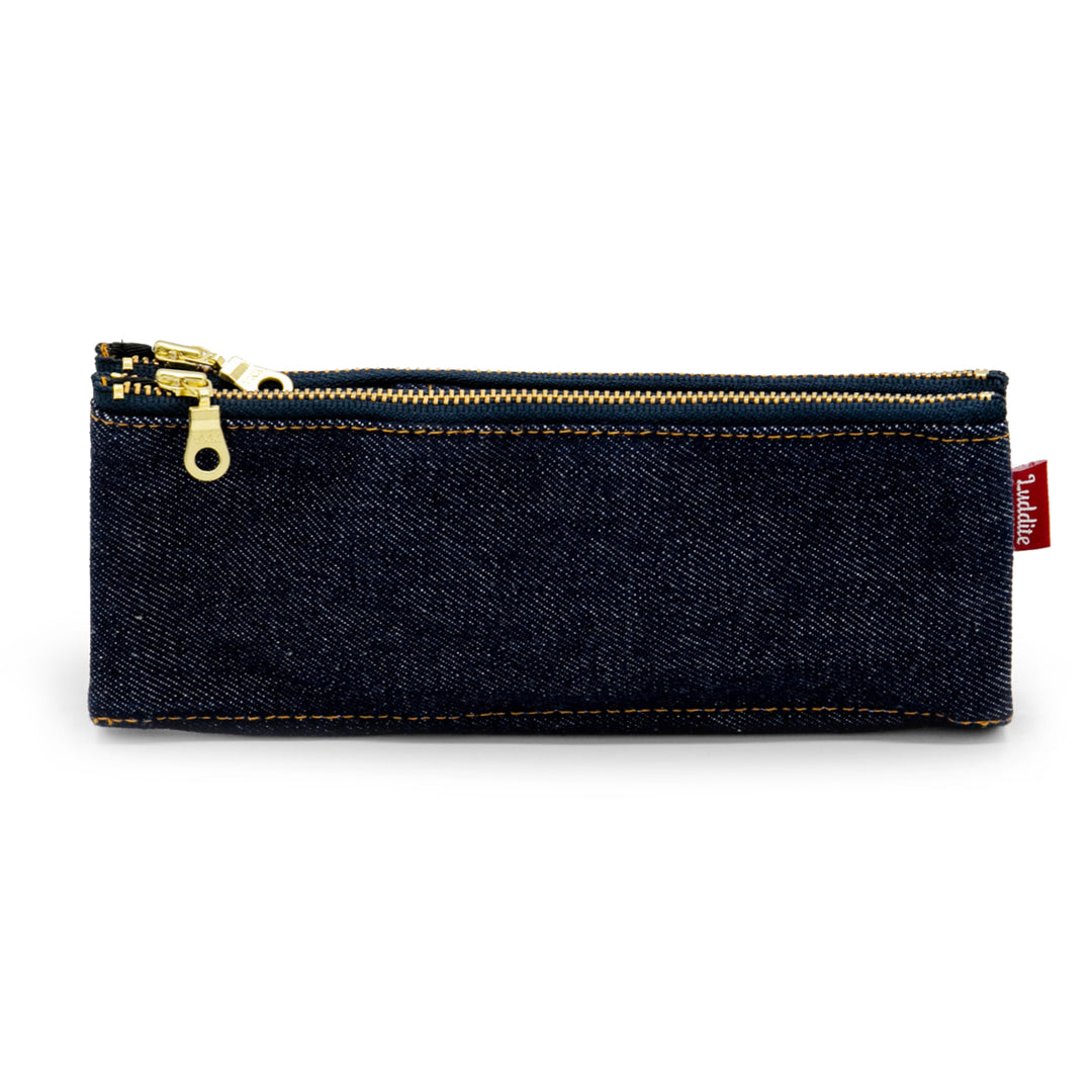 Luddite Authentic Denim Folding Pen Case - Okayama Denim — capped