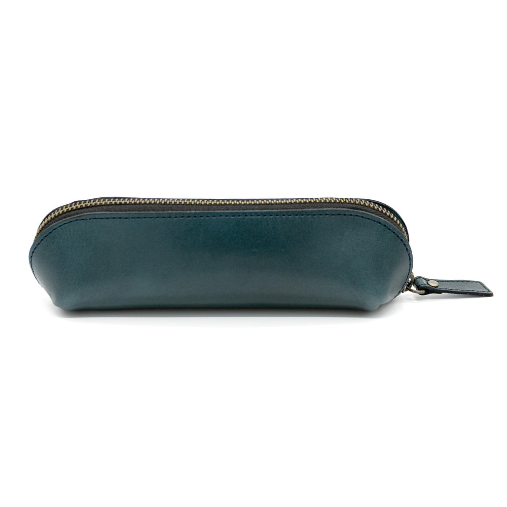 Luddite Trattoria Leather Pen Case - Navy — lead extended