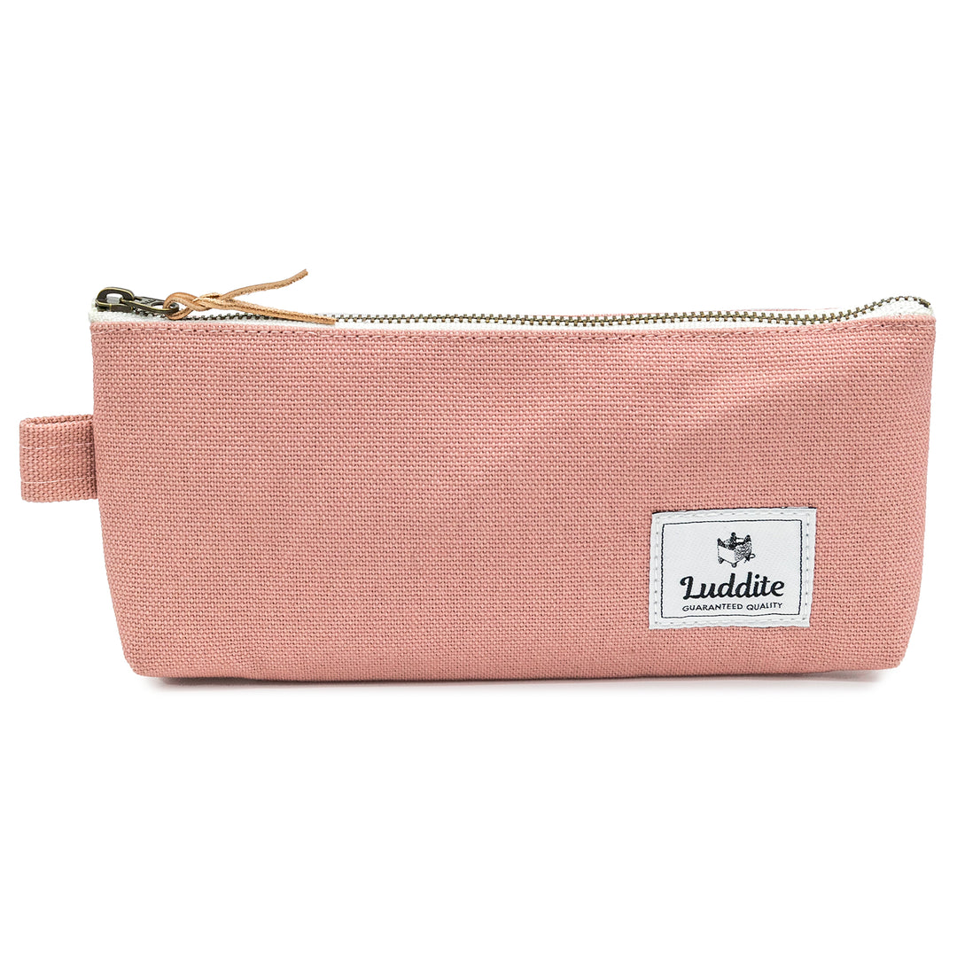 Luddite Kurashiki Canvas Pen Case M - Smoky Pink — capped
