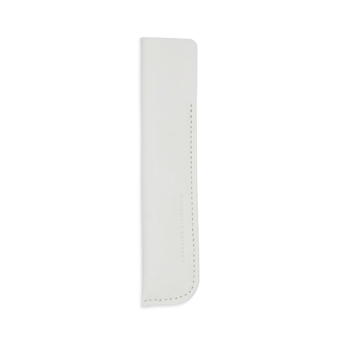 Luddite Superior Standard PU Leather Pen Holder - White — capped