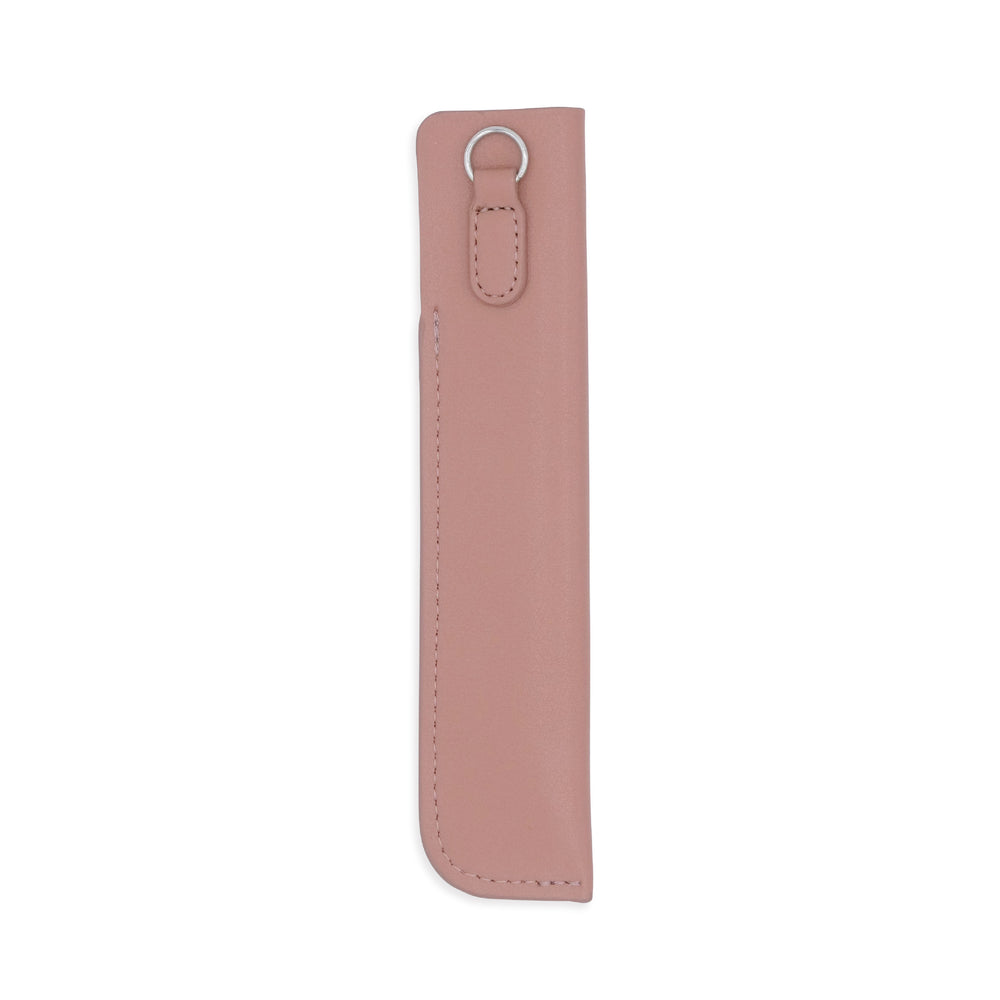 Luddite Superior Standard PU Leather Pen Holder - Deep Pink (Smoky Pink) — lead extended