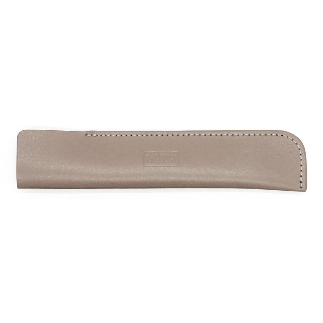 Luddite THE POST Bonded Leather Fiber Pen Sheath - Greige — capped