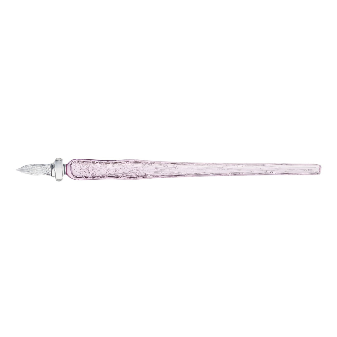Matsubokkuri Tsubutsubu Glass Fountain Pen - Pink — nib close-up