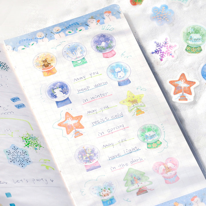 BGM Winter Limited Flakes Seal - Snow Globe — in use