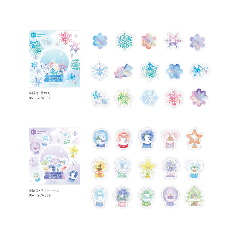 BGM Winter Limited Flakes Seal - Snow Globe — close-up