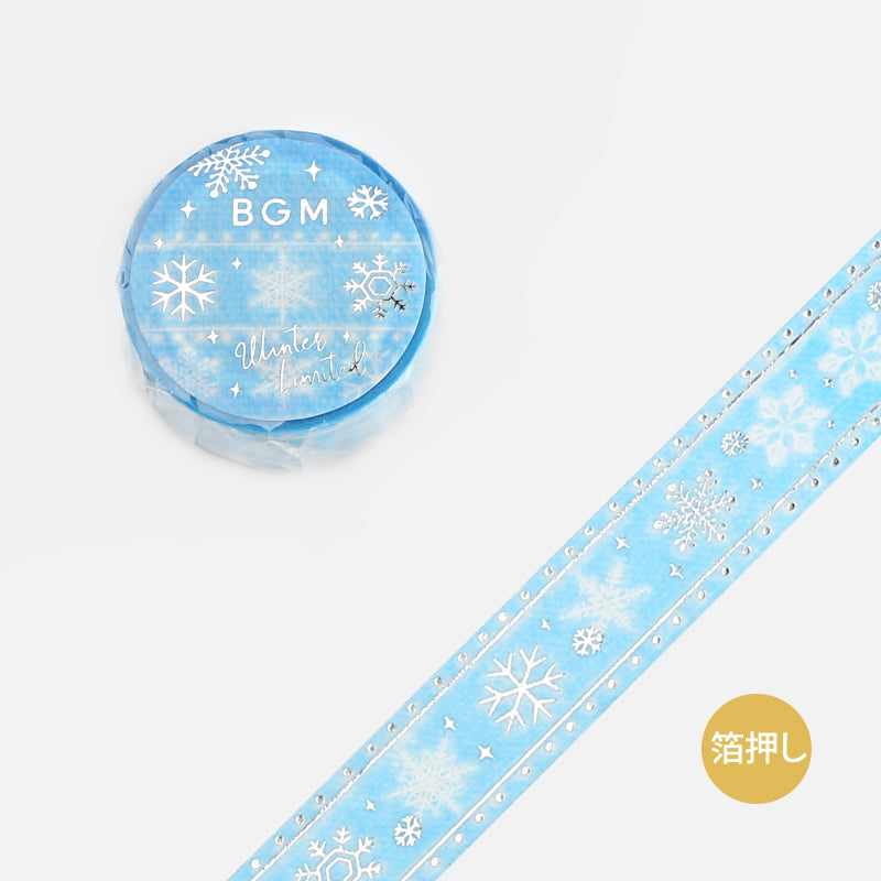 BGM Winter Limited Masking Tape - Snow Embroidery — pattern detail