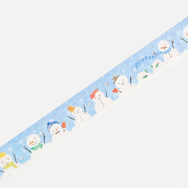 BGM Winter Limited Masking Tape - Snowman Festival — applied on surface