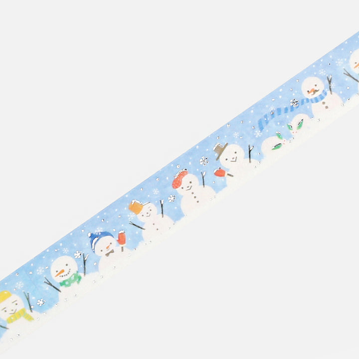 BGM Winter Limited Masking Tape - Snowman Festival — applied on surface