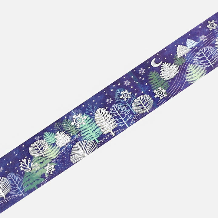 BGM Winter Limited Masking Tape - Snowy Night Forest — with packaging