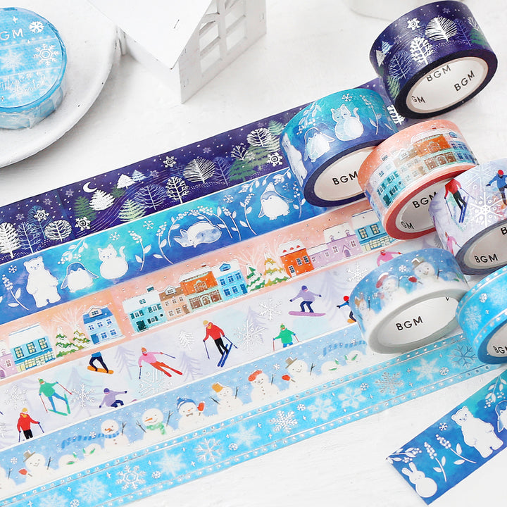 BGM Winter Limited Masking Tape - Snowy Night Forest — colour swatch