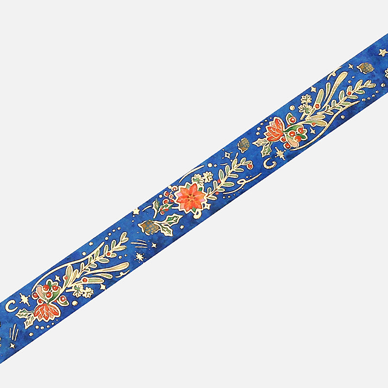 BGM Christmas Limited 2023 Masking Tape - Flower Decoration — pattern detail