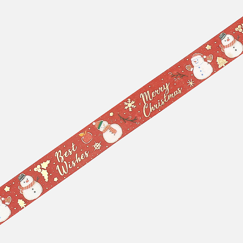 BGM Christmas Limited 2023 Masking Tape - Snowman — pattern detail