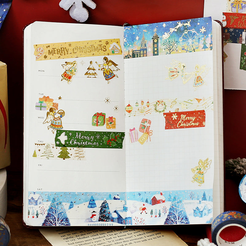 BGM Christmas Limited 2023 Masking Tape - Snowman — roll side