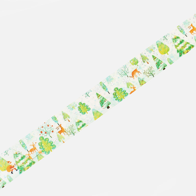 BGM Christmas Limited 2023 Masking Tape - Forest — pattern detail