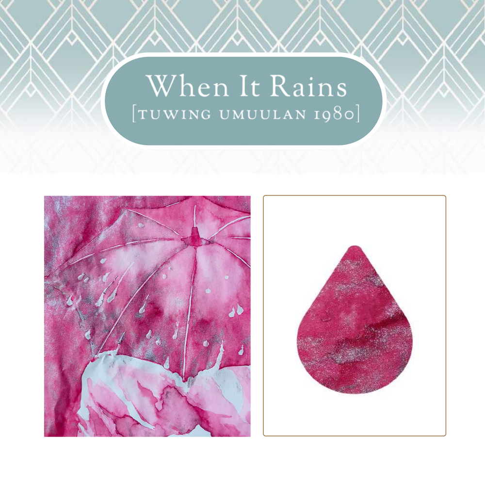 Vinta Inks Hello Rain 30ml Bottled Ink - When It Rains (Tuwing Umuulan 1980) — bottle at angle