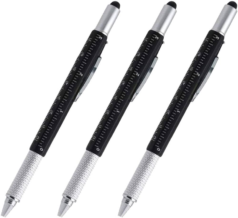 Monteverde S-115 7-in-1 Plastic Tool Ballpoint Pen with Stylus Black — barrel detail