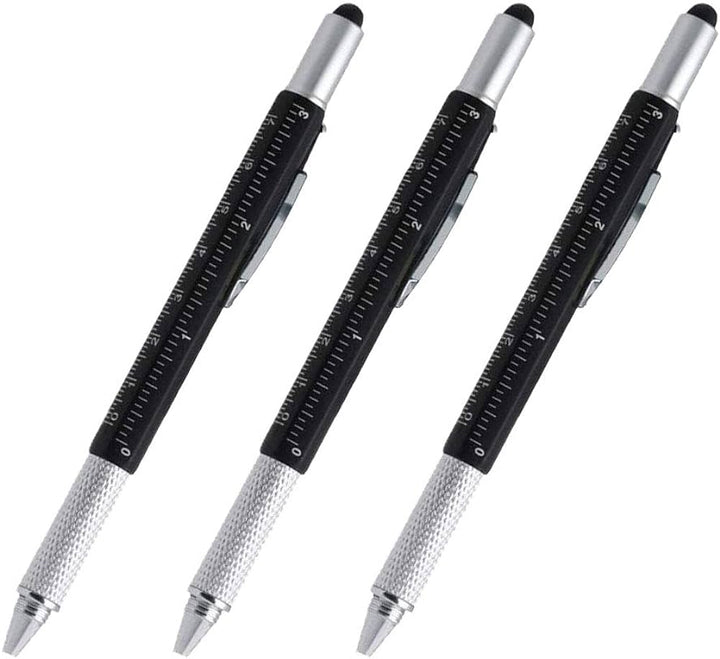 Monteverde S-115 7-in-1 Plastic Tool Ballpoint Pen with Stylus Black — barrel detail