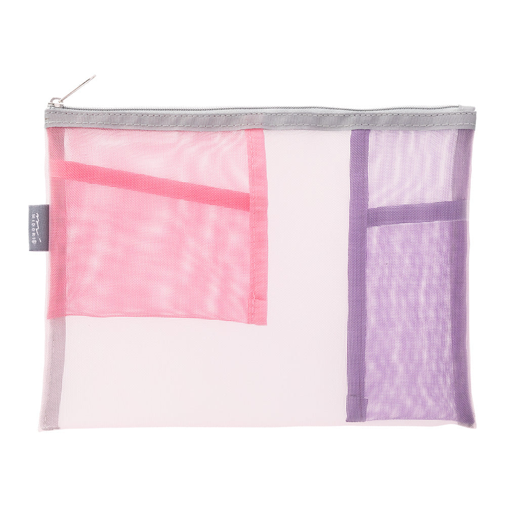 Midori Pen &amp; Tool Pouch Mesh - Pink — side view