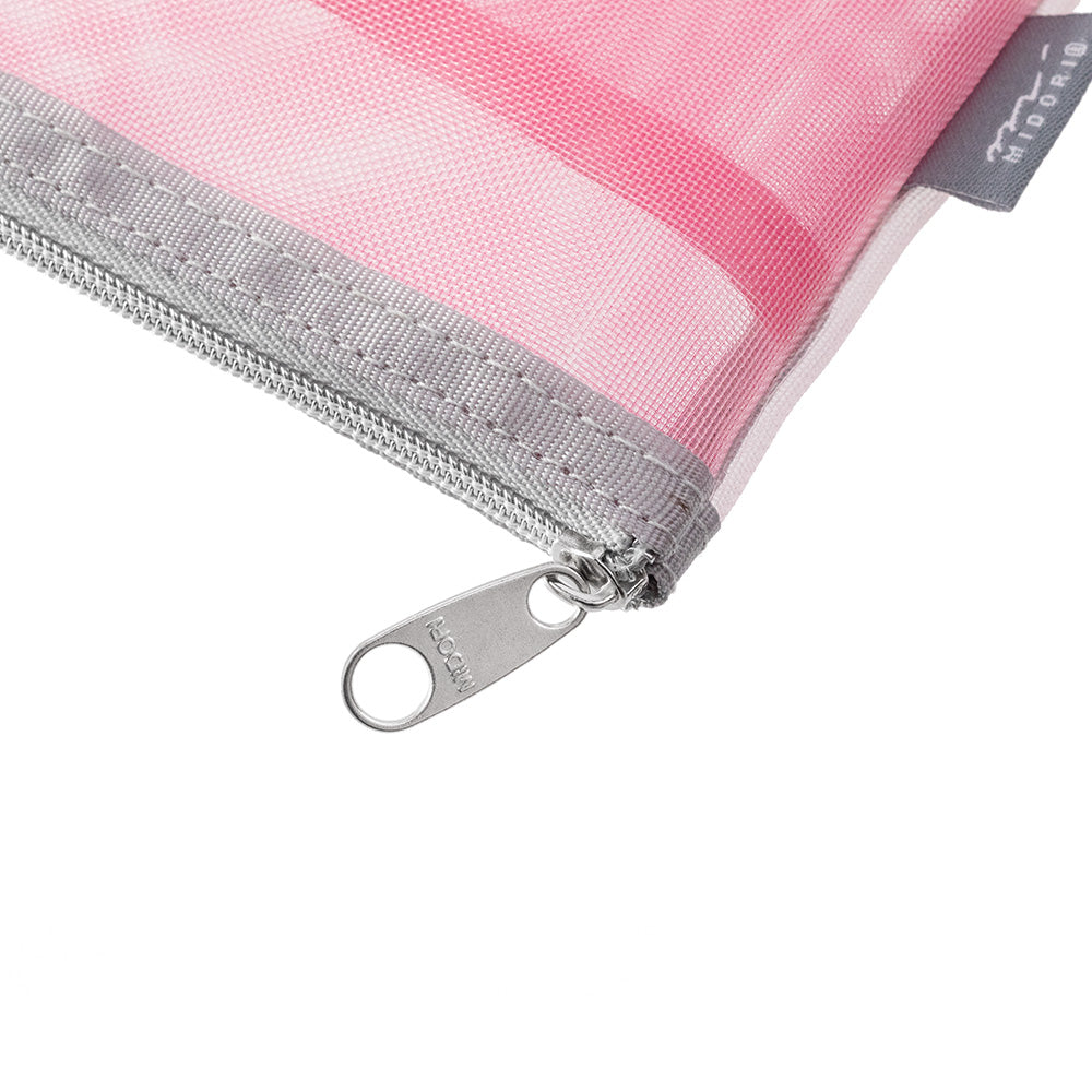 Midori Pen &amp; Tool Pouch Mesh - Pink — detail view