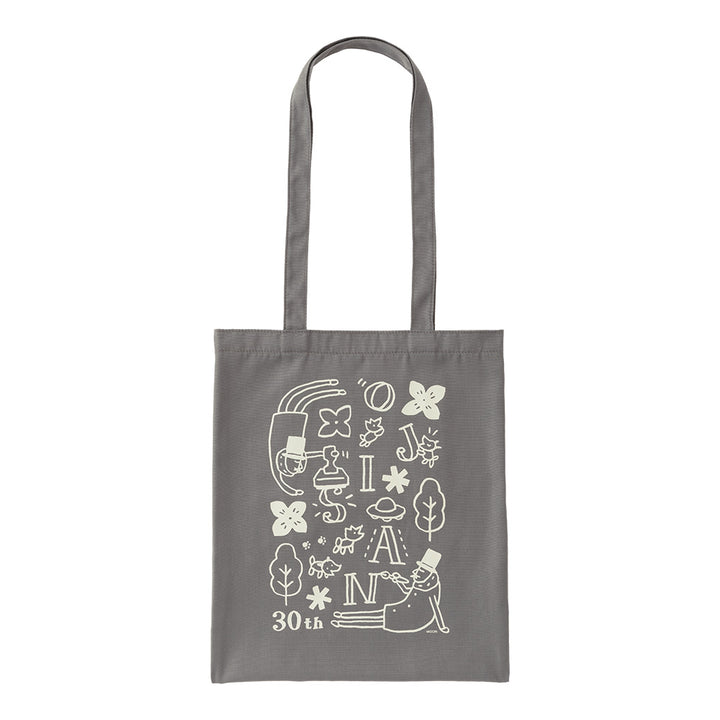 Midori Ojisan 30th Anniversary Tote Bag - Gray — front view