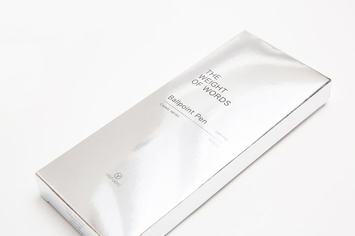 Ystudio Classic Revolve Ballpoint Pen Spring - Shiny Silver (Limited Edition) — with packaging