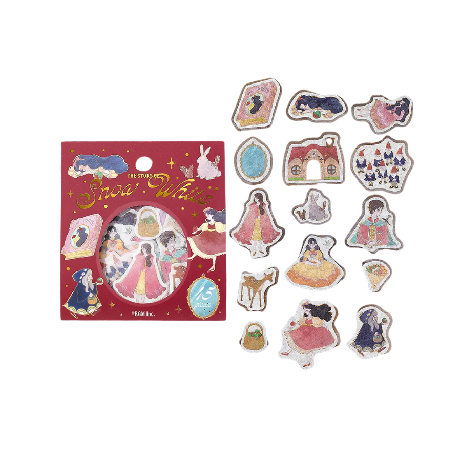 BGM Foil Stamping Flake Seal: Fairy Tale - Snow White — front view