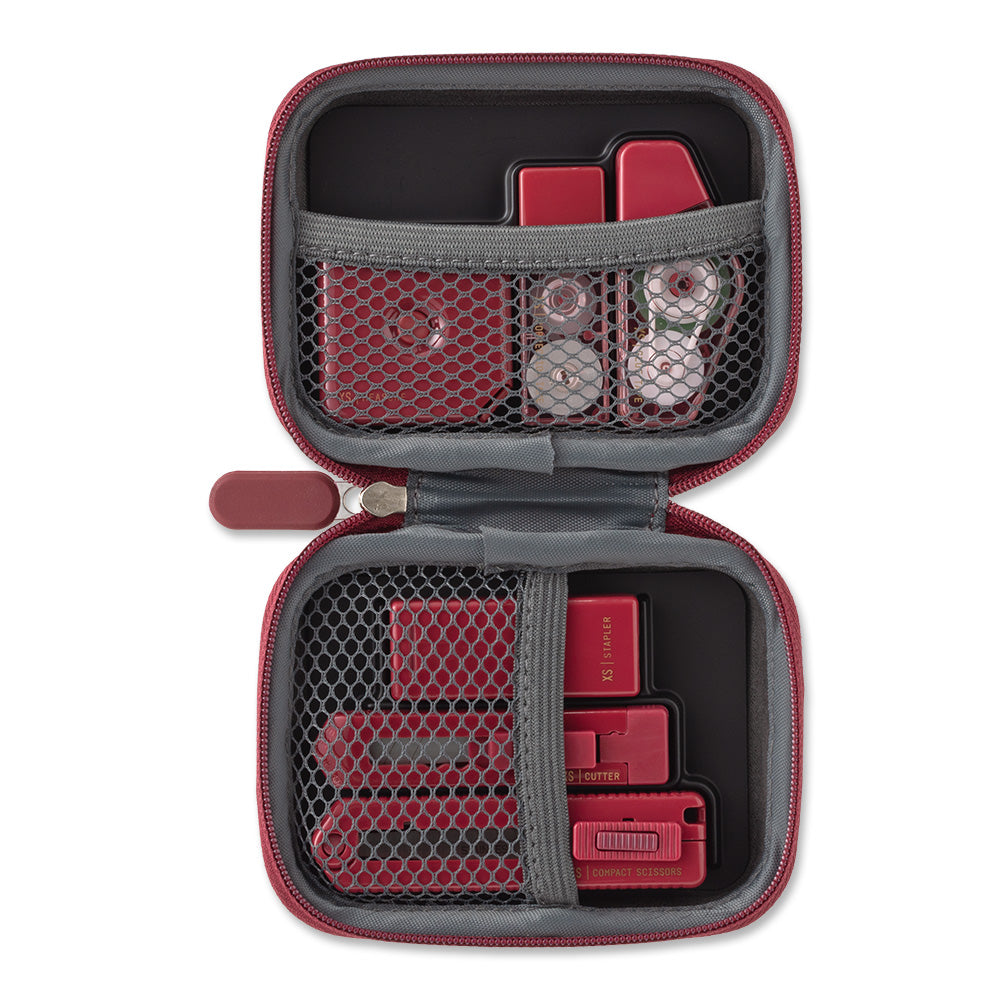 Midori XS Stationery Kit Dark Red A — side view