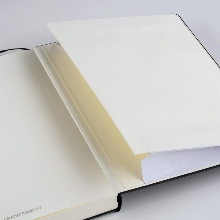 Leuchtturm1917 B6+ Softcover Paperback Notebook - Ruled / Navy — spine view