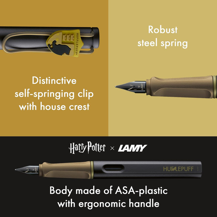 LAMY Safari Harry Potter Fountain Pen in Hufflepuff — Lamy fountain pen — precision nib writing instrument, at Cityluxe Singapore stationery store