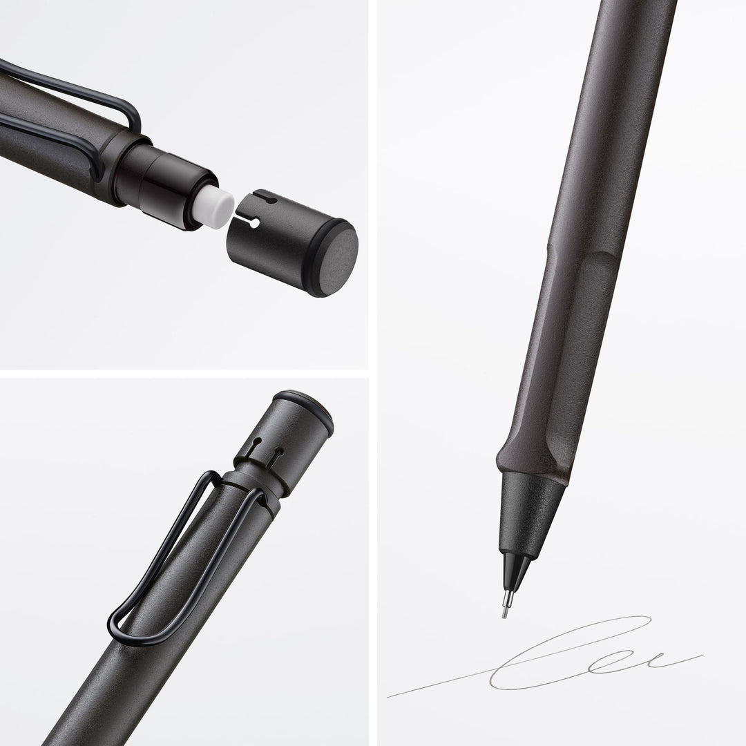 Lamy Safari Mechanical Pencil - Matte Black — lead extended