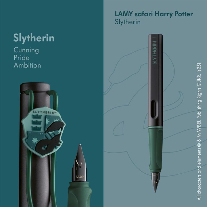 LAMY Safari Harry Potter Fountain Pen in Slytherin — Lamy fountain pen — precision nib writing instrument, at Cityluxe Singapore stationery store