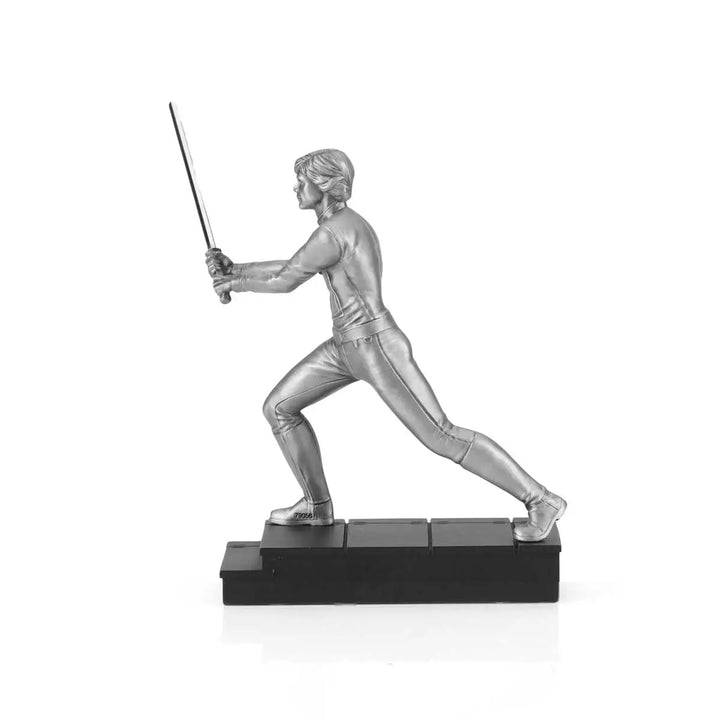 Royal Selangor Starwars Figurine - Luke Skywalker Lightsaber Duel — angle view