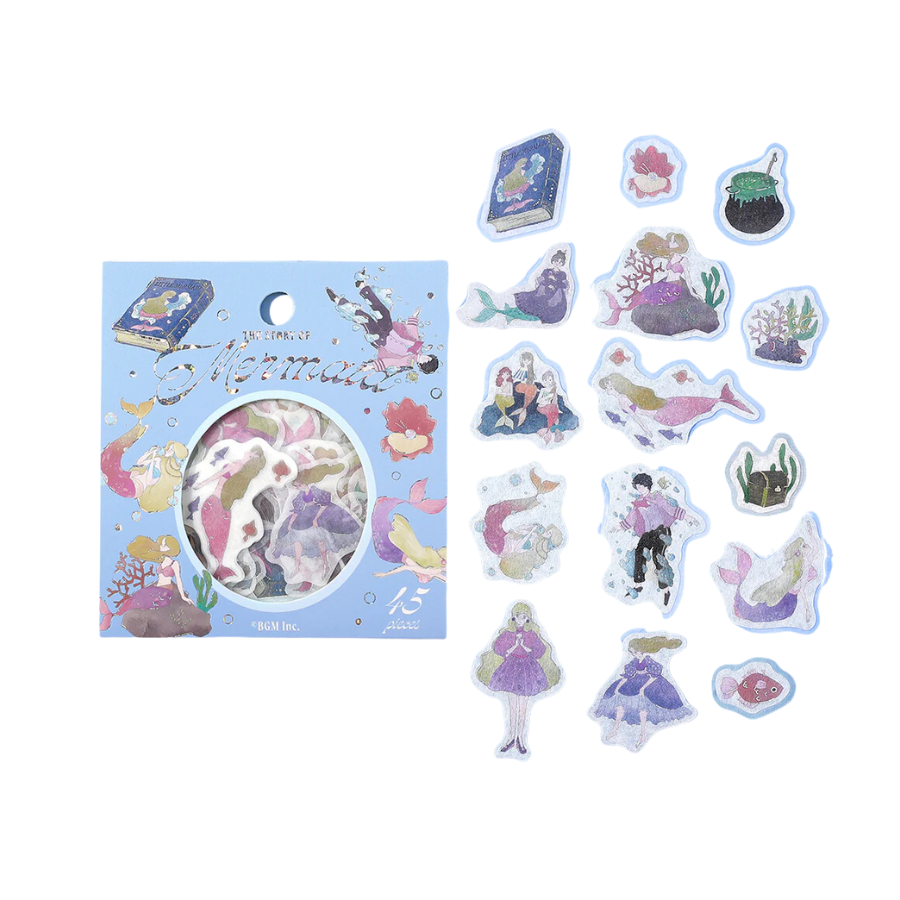 BGM Foil Stamping Flake Seal: Fairy Tale - The Little Mermaid — front view
