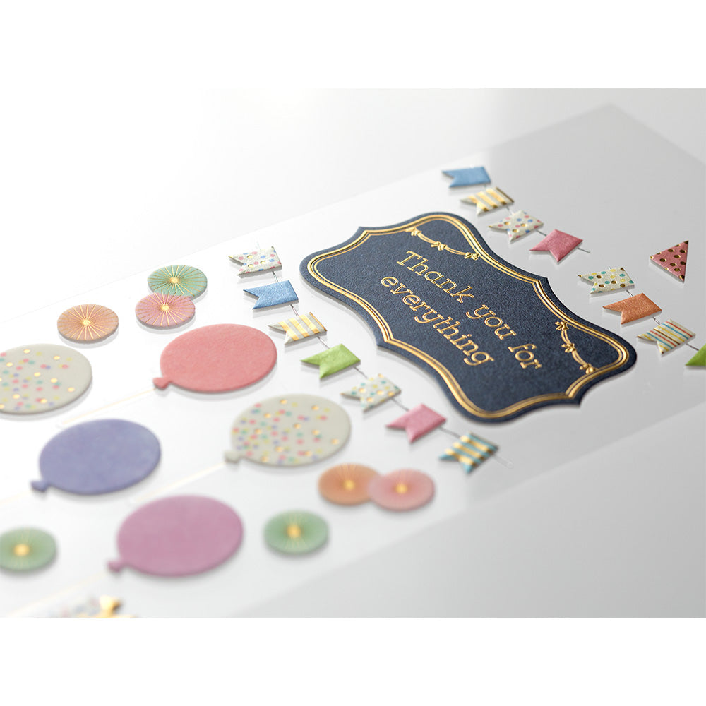 Midori Sticker 2361 PaperCraft Museum Title Thank you - Title Seal — side view