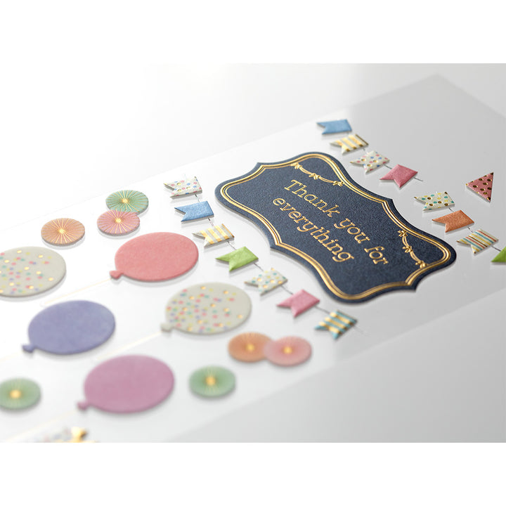 Midori Sticker 2361 PaperCraft Museum Title Thank you - Title Seal — side view