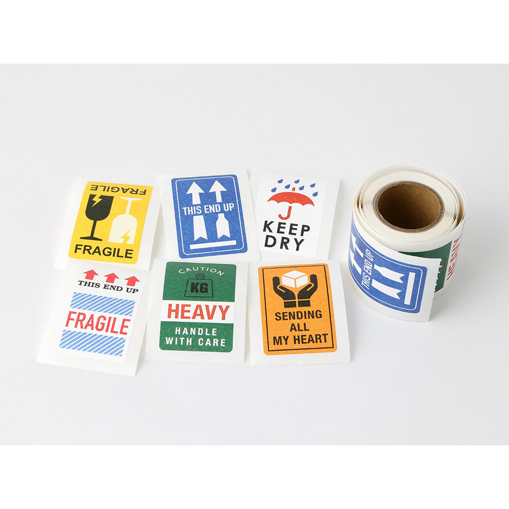 Midori Roll Sticker Fragile Label — front view