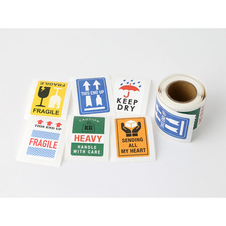 Midori Roll Sticker Fragile Label — front view