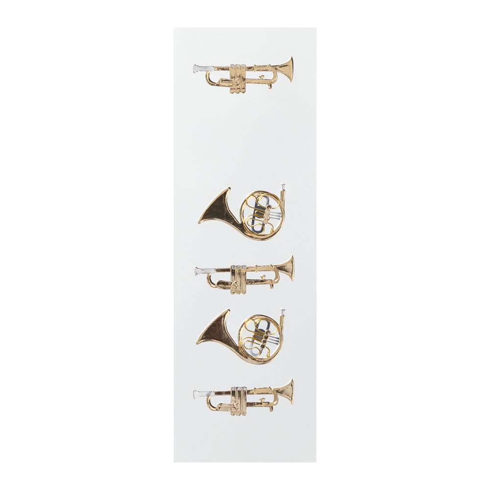 Midori Sticker PaperCraft Museum Sticker 2413 Motif Trumpet — side view
