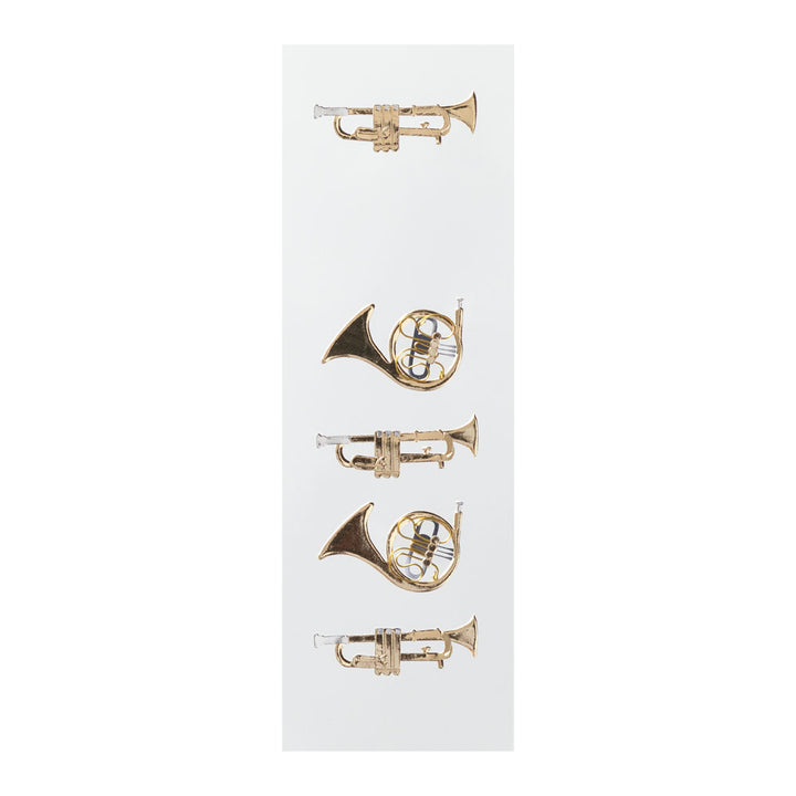 Midori Sticker PaperCraft Museum Sticker 2413 Motif Trumpet — side view