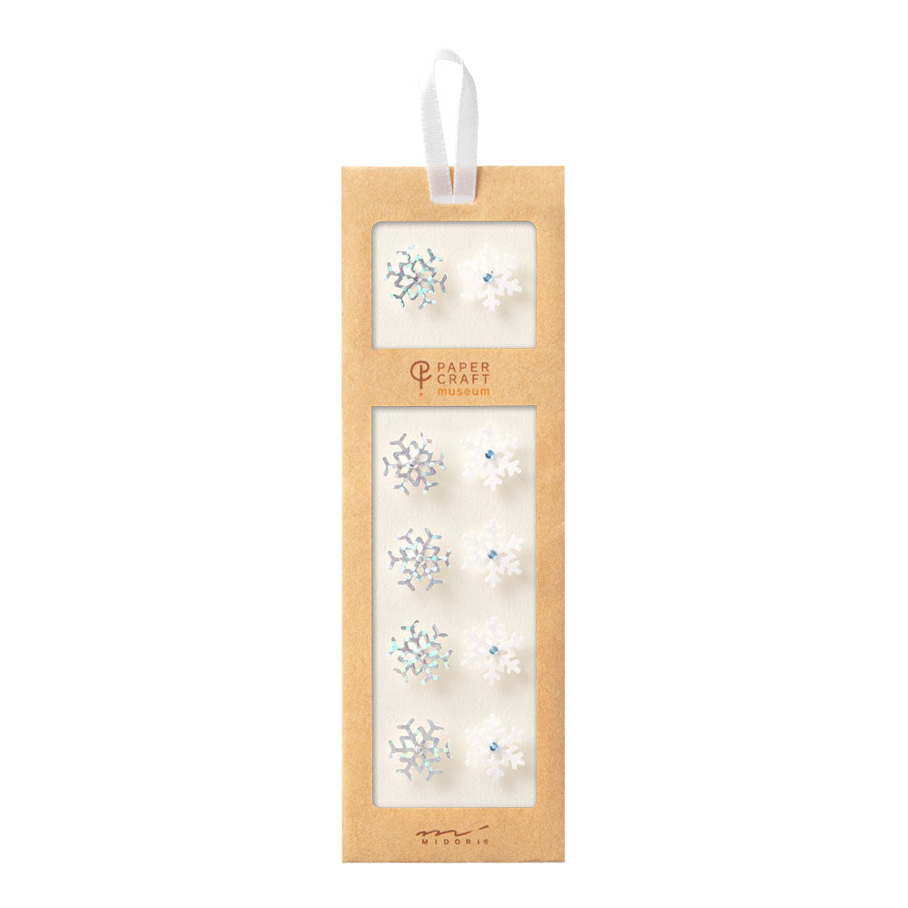 Midori Sticker PaperCraft Museum Sticker 2417 Motif Snow Crystal — front view