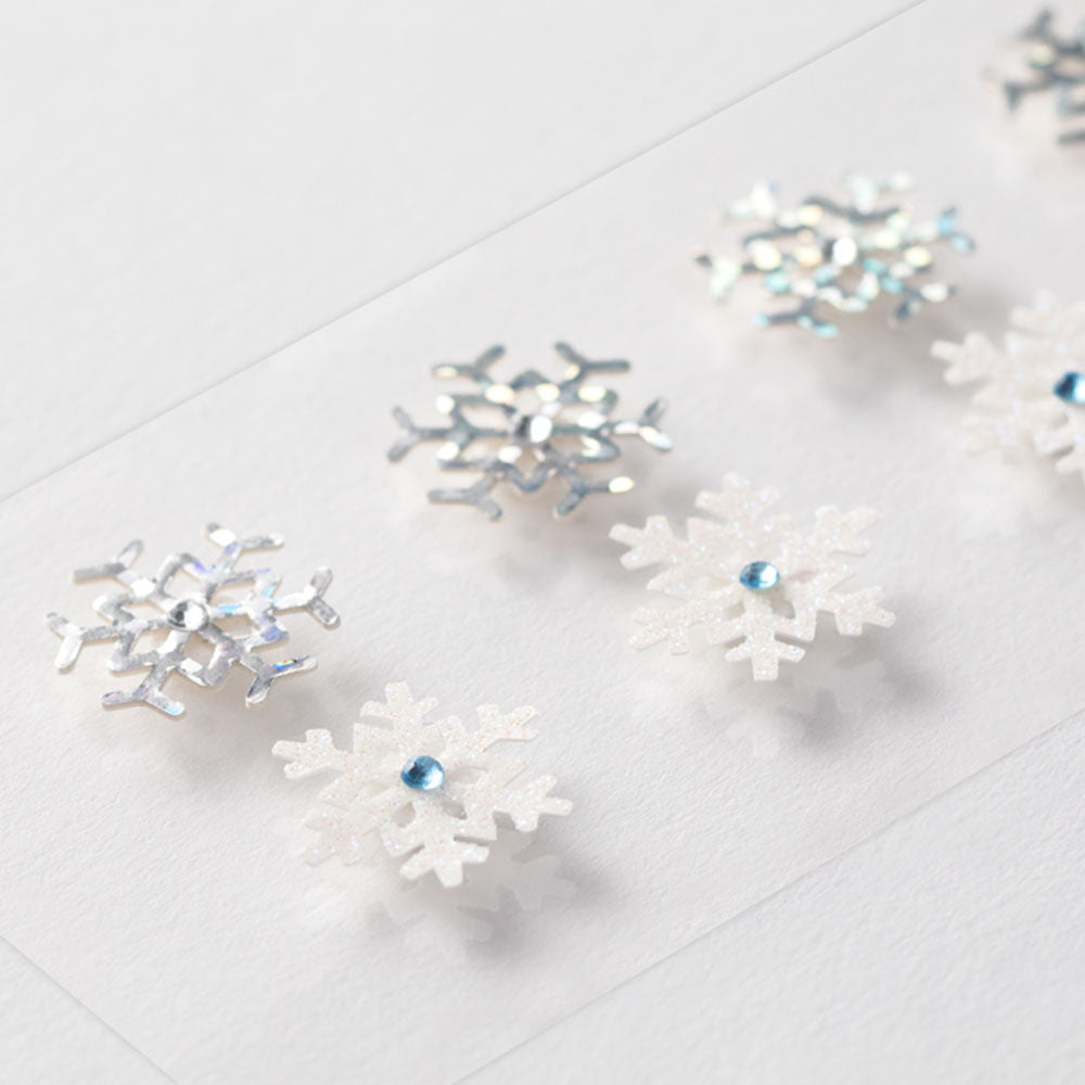 Midori Sticker PaperCraft Museum Sticker 2417 Motif Snow Crystal — detail view