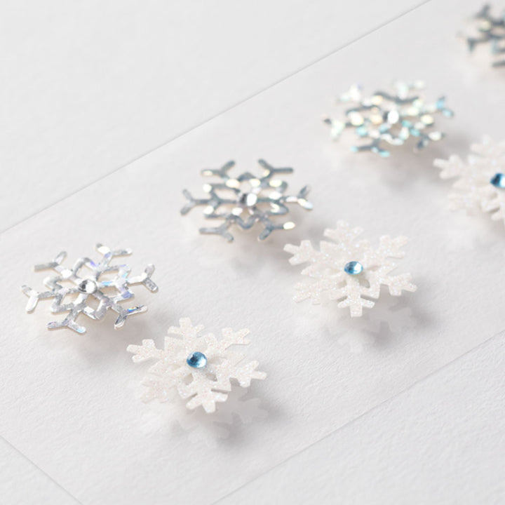 Midori Sticker PaperCraft Museum Sticker 2417 Motif Snow Crystal — detail view