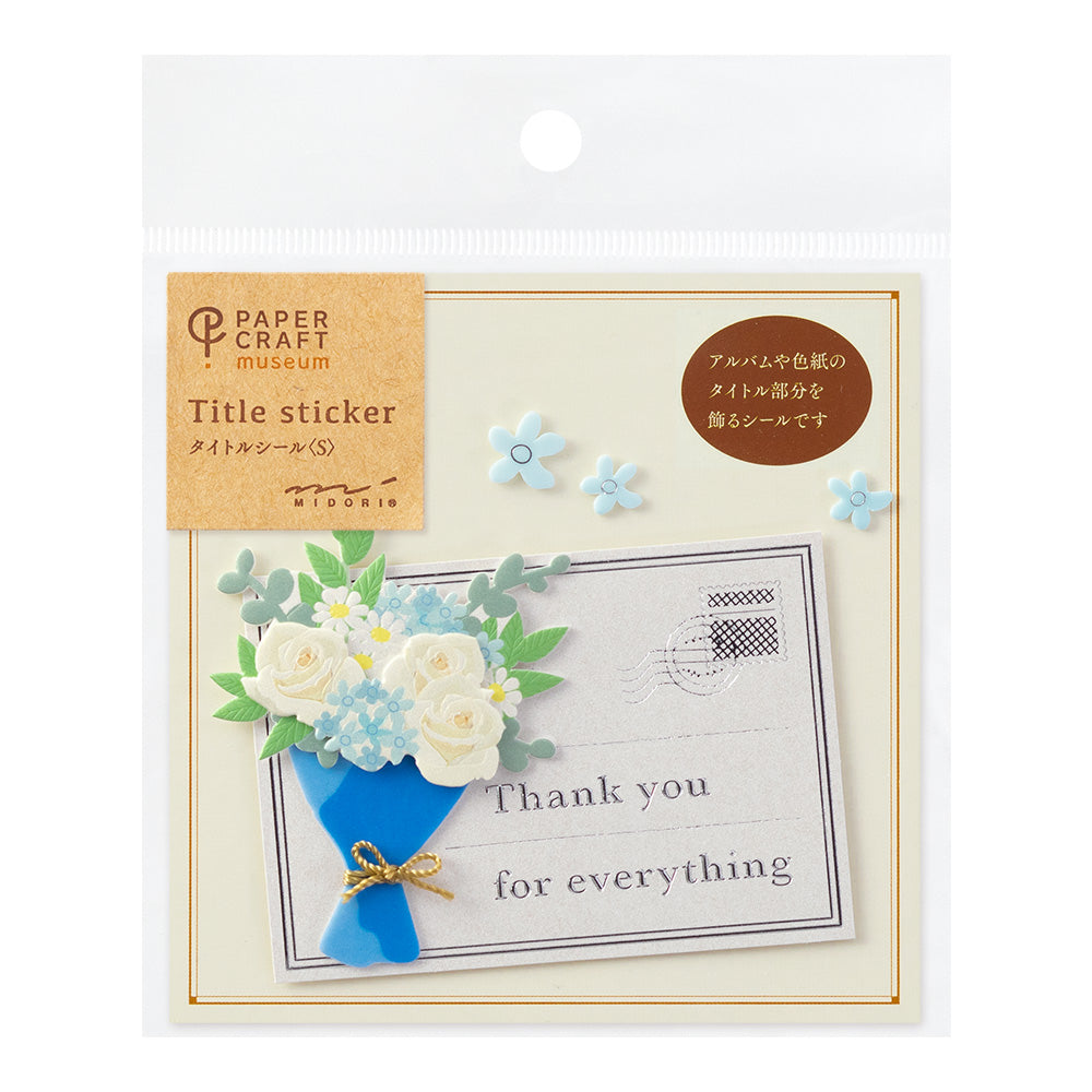 Midori Sticker 2445 PaperCraft Museum Title S Bouquet — front view